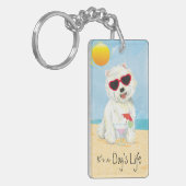 Summer Westie Sleutelhanger (Voorkant Links)