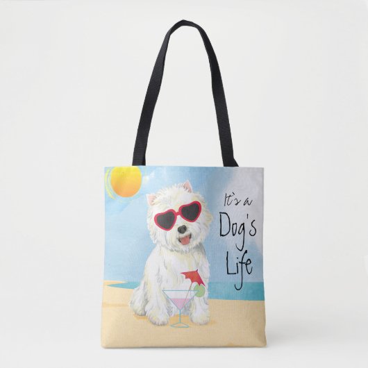 Summer Westie Tote Bag (Voorkant)