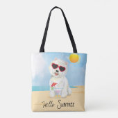 Summer Westie Tote Bag (Achterkant)