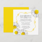 Summer White Daisies Wedding Invitation Kaart (Voorkant / Achterkant)