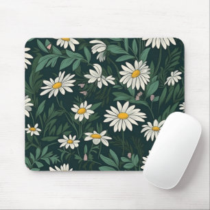 Summer White Daisy Meadow Muismat