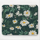 Summer White Daisy Meadow Muismat (Voorkant)