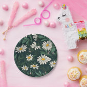 Summer White Daisy Meadow Papieren Bordje (Feest)