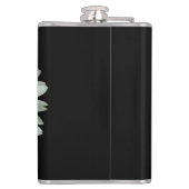 Summer White Daisy op Black Heupfles (Achterkant)