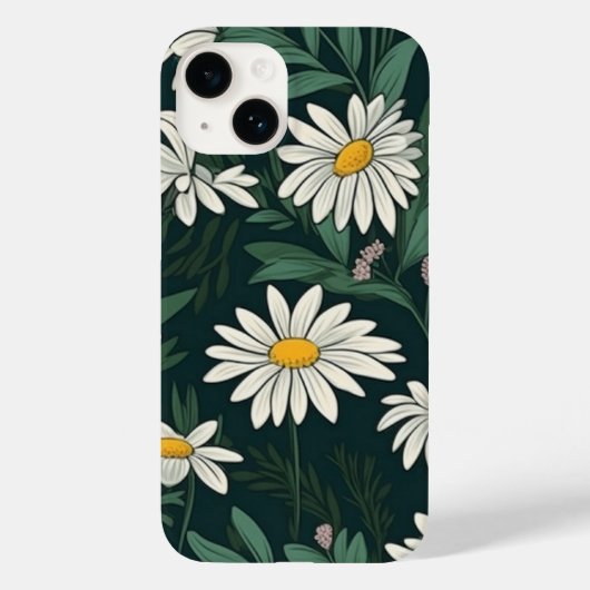 Summer White Digial Daisy Case-Mate iPhone Case (Achterkant)