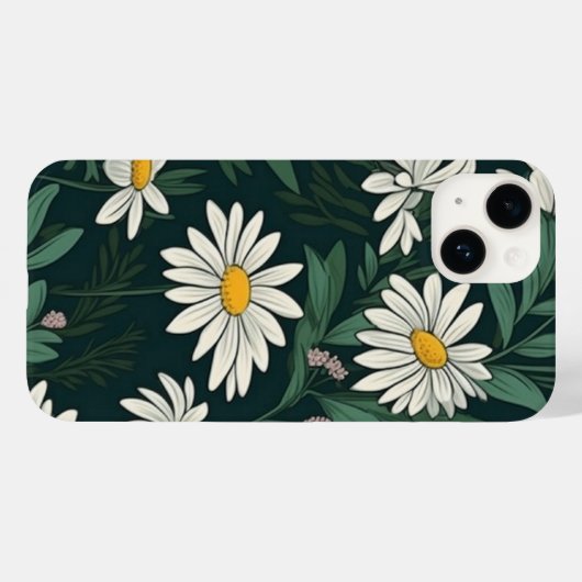 Summer White Digial Daisy Case-Mate iPhone Case (Achterkant (horizontaal))