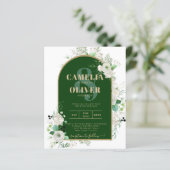 Summer White Roses Emerald Green Arch Wedding (Staand voorkant)