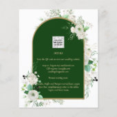 Summer White Roses Emerald Green Arch Wedding (Achterkant)