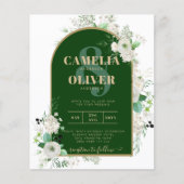 Summer White Roses Emerald Green Arch Wedding (Voorkant)