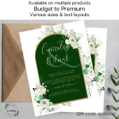 Summer White Roses Emerald Green Arch Wedding IV Flyer
