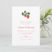 Summer  White Strawberry Boho Vrijgezellenfeest Kaart (Staand voorkant)