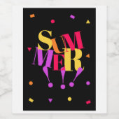 Summer  wijn etiket (Enkel label)