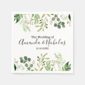 Summer Wild Meadow | groene bruiloft Servet (Voorkant)