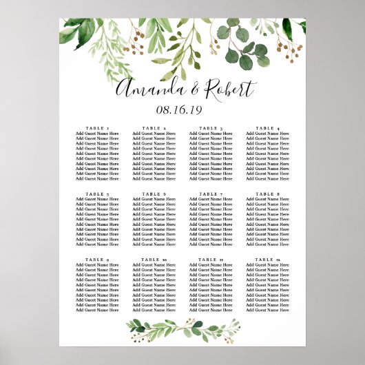 Summer Wild Meadow Seed Chart Poster (Voorkant)