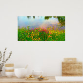 Summer Wildbloemen en Pond Poster (Keuken)