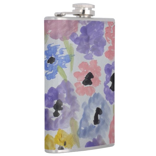 Summer Wildbloemen Vinyl Wrapped Heupfles (Rechts)