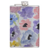 Summer Wildbloemen Vinyl Wrapped Heupfles (Voorkant)