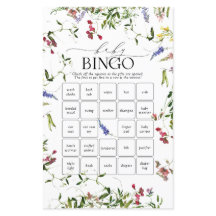 Summer Wilde Baby shower Bingo Game