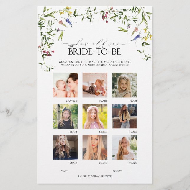 Summer Wilde Waterverf Vrijgezellenfeest Game (Voorkant)