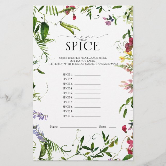 Summer Wilde Waterverf Vrijgezellenfeest Game (Voorkant)