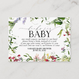 Summer Wildflower Baby shower Boekaanvraag Informatiekaartje