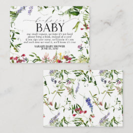 Summer Wildflower Baby shower Boekaanvraag Informatiekaartje