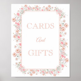 Summer Wildflower Baby Shower Cards And Gifts Poster