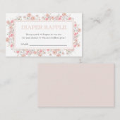 Summer Wildflower Baby Shower Diaper Raffle Informatiekaartje (Voorkant / Achterkant)