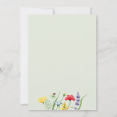 Summer Wildflower Baby shower Invitation Kaart (Achterkant)