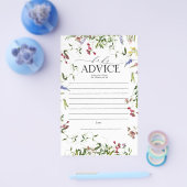 Summer Wildflower Baby shower Ouderadvies Flyer (Enkel)