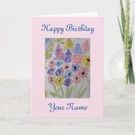 Summer Wildflower Birthday Kaart