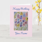 Summer Wildflower Birthday Kaart (Gele Bloem)