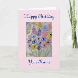 Summer Wildflower Birthday Kaart