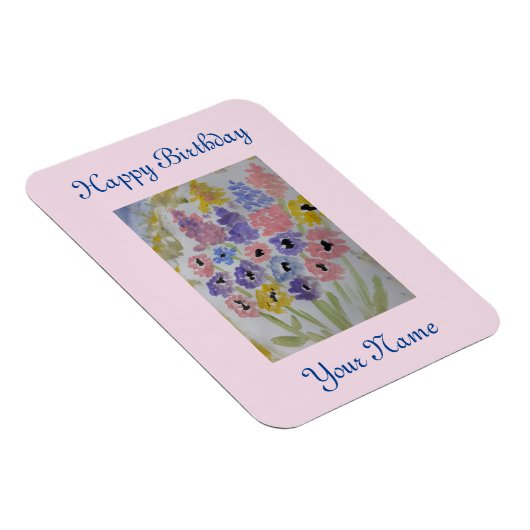 Summer Wildflower Birthday Magneet (Rechterzijde)