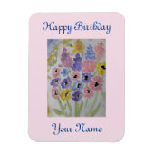 Summer Wildflower Birthday Magneet (Verticaal)