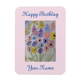 Summer Wildflower Birthday Magneet