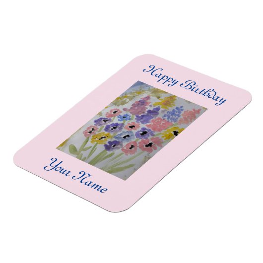 Summer Wildflower Birthday Magneet (Linkerzijde)