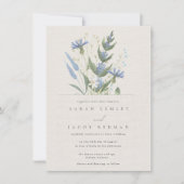 Summer Wildflower Botanical Wedding Kaart (Voorkant)