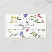 Summer Wildflower Botanicals Script Visitekaartje (Voorkant)