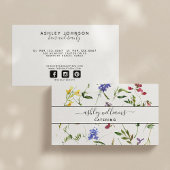Summer Wildflower Botanicals Script Visitekaartje