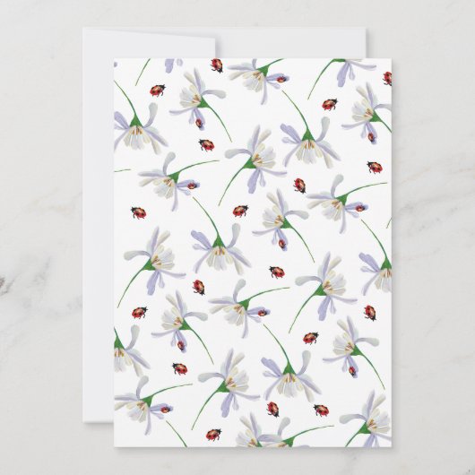 Summer Wildflower Bridal Shower Invitation Kaart (Achterkant)