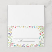 Summer Wildflower bruiloft Plaatskaartje (Buitenkant ongevouwen)