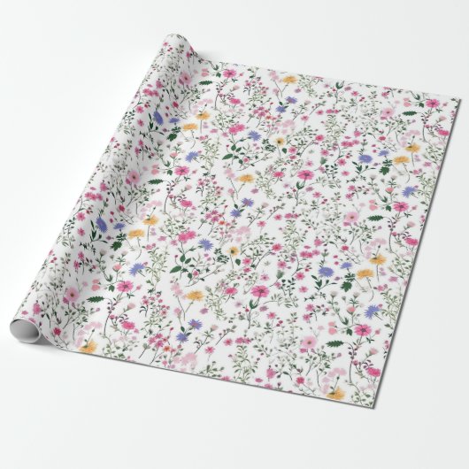 Summer Wildflower Cadeaupapier (Uitgerold)