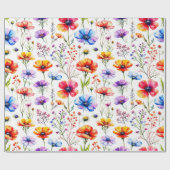 Summer Wildflower Cadeaupapier (Vlak)