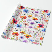 Summer Wildflower Cadeaupapier (Uitgerold)
