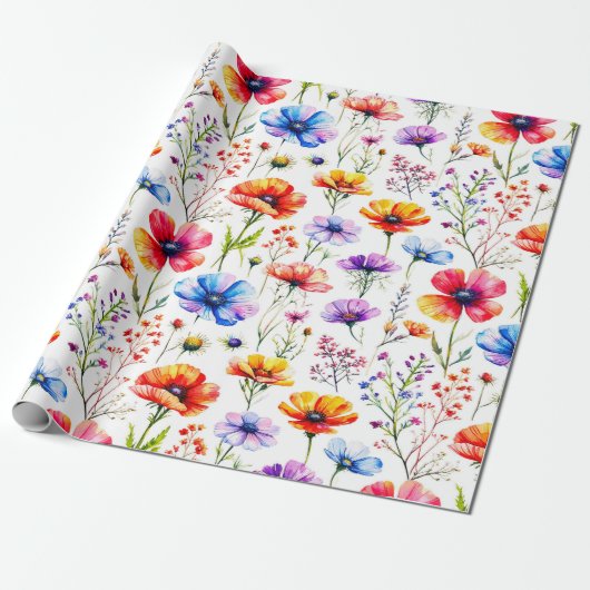 Summer Wildflower Cadeaupapier (Uitgerold)