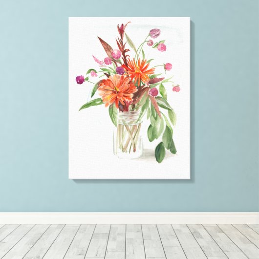 Summer Wildflower Canvas Afdruk (Insitu (Houten vloer))