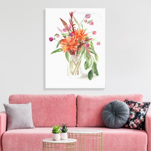 Summer Wildflower Canvas Afdruk (Insitu (Woonkamer))