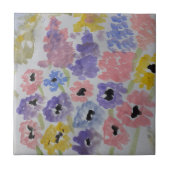 Summer Wildflower Ceramic Tile Tegeltje (Voorkant)