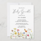 Summer Wildflower Colorful Botanical Baby Sprinkle Kaart (Voorkant)